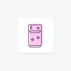 Refrigerator Cleaning color shadow thinline icon , vector, pixel perfect, illustrator file