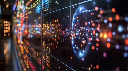 Obraz premium A display showing quantum error correction algorithms, essential for achieving stable and reliable quantum computation