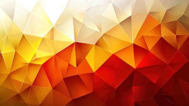 Abstract Geometric Background with Red, Orange, and Yellow Triangles