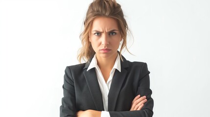 Disgusted Businesswoman in Suit