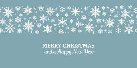 Vintage elegant snowflake Christmas greeting card concept design