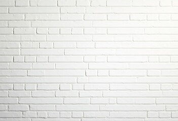 Obraz premium Background of wide white brick wall texture. Home or office design backdrop
