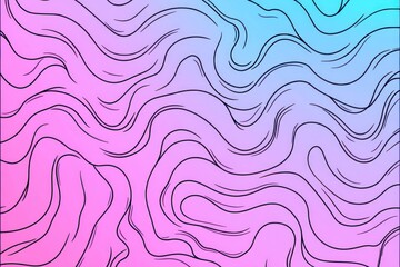 Obraz premium Abstract Wavy Pattern with Pink and Blue Gradient