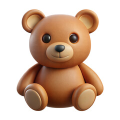 Obraz premium Stuffed Teddy Bear 3D Icon 