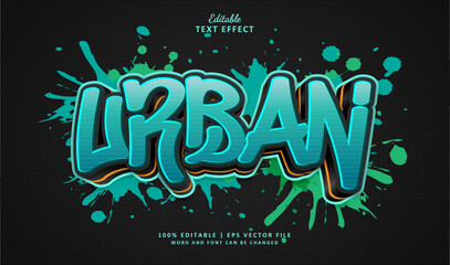 Urban Editable Text Effect 3d Style Grafiiti