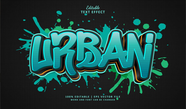 Urban Editable Text Effect 3d Style Grafiiti