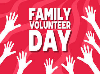 Fototapeta premium Happy Family Volunteer Day to the family