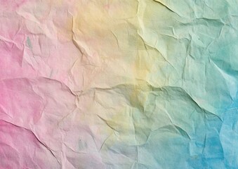 Obraz premium Abstract Crinkled Paper Background with Watercolor Pastel Hues