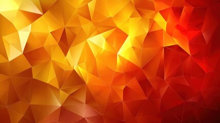 Obraz premium Abstract polygonal background in shades of yellow and red