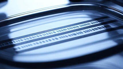 Microscope displaying intricate genetic modification process, symbolizing advanced scientific research and potential for biotechnology breakthroughs.