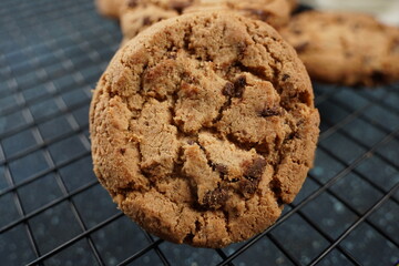 Fototapeta premium Chocolate cookies with dark chocolate chips
