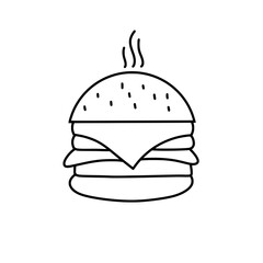 Fototapeta premium Fresh and hot burger 