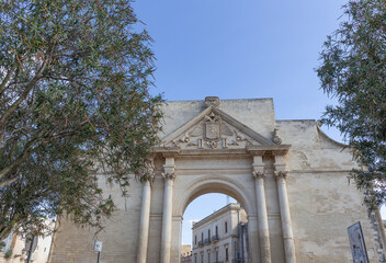 Obraz premium Lecce - Porta Napoli – Eingang zur Altstadt, Apulien, Italien.
