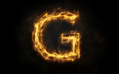 
The letter "G" made of lightning