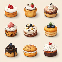 A bakery with a modern minimalist style and a flat design