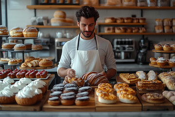 A bakery with a modern minimalist style and a flat design