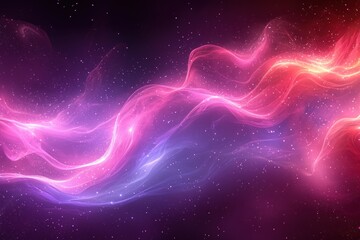 Obraz premium Abstract Cosmic Waves with Glittering Stardust