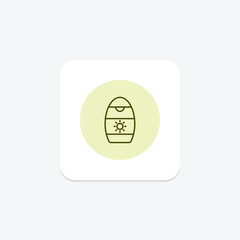 Fototapeta premium Suntan Cream pentaglow , vector, pixel perfect, illustrator file