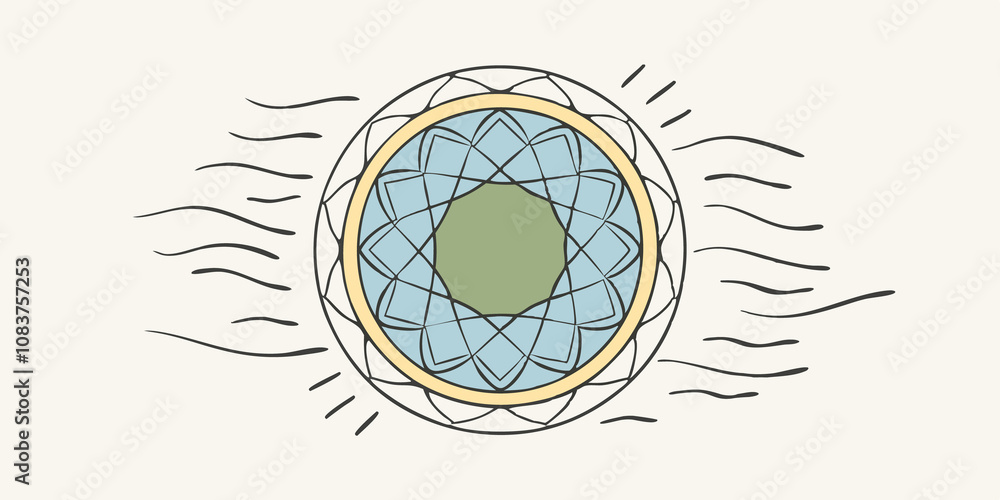 Aufkleber Heart Chakra A soothing green sphere floats gracefully exuding compassion and love. It pulsates softly sending ripples of gentle light that cascade in all directions creating a