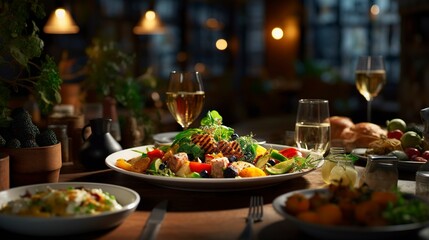 Obraz premium A photo of a fashionable bistro