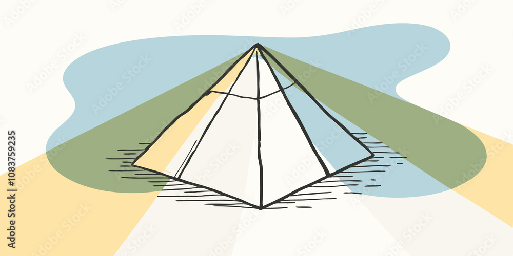 Poster Rainbow Reflections A quartz pyramid p on a dark textured surface reflects bright shafts of color as it captures the light overhead. Patches of rainbow hues illuminate the area
