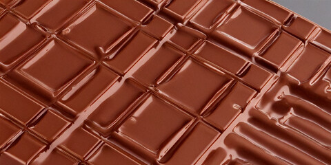 Naklejka premium Close-Up of Smooth Chocolate Bar