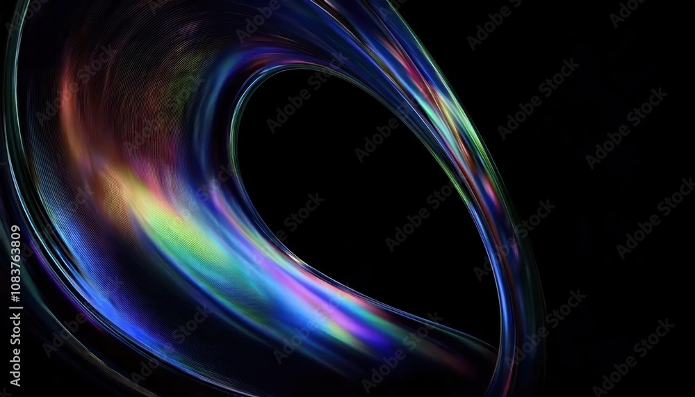 Poster vivid iridescent flowing wave abstract. high quality modern gradient texture for digital art, creati
