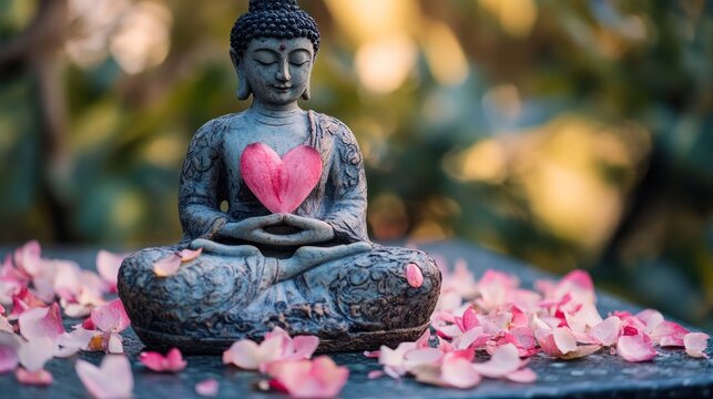 Loving-kindness meditation cultivating compassion and positive energy towards oneself and others
