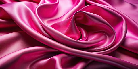 Obraz premium Close-Up of Lush Pink Silk Fabric with Soft Texture for Elegant Backgrounds, Fashion, and Textile Design