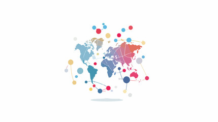 Fototapeta premium Global Communication Network Abstract Design