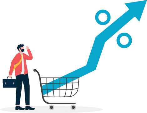 Food inflation. The effect of the inflation rate on prices. Consumer price index or CPI. Prices of commodities and consumer goods rose due to rising inflation.

