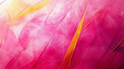 Minimal abstract background. Pink, yellow shapes and lines.
