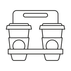 Coffee icon vector on white background