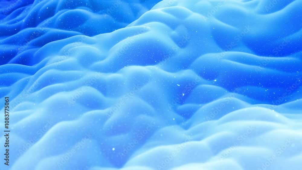 Poster blue gradient, soft matte material with light inner glow. beautiful abstract 3d surface with glitter