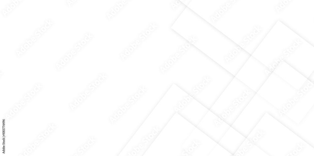 Poster abstract white and grey geometric overlapping square pattern background with shadow. paper texture d