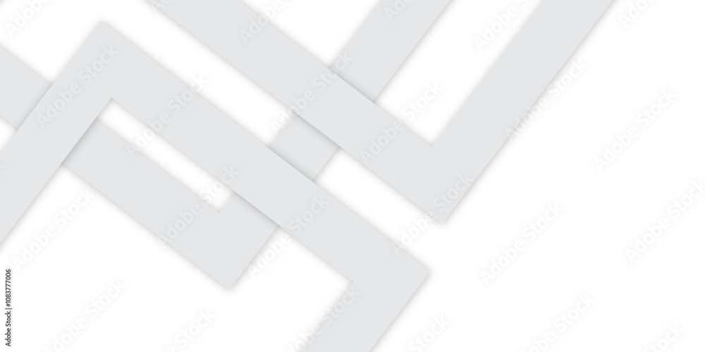 Poster white abstract geometric background with white paper sheets soars as abstract spaces with rectangles