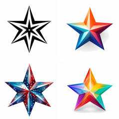 Obraz premium Star shape star geometric points symmetry angular sharp edges radiant five-pointed shining c