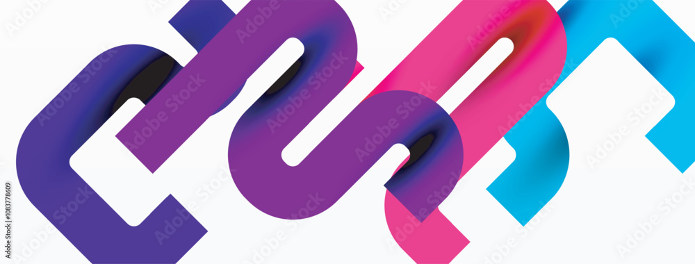 Poster wave lines minimal abstract background