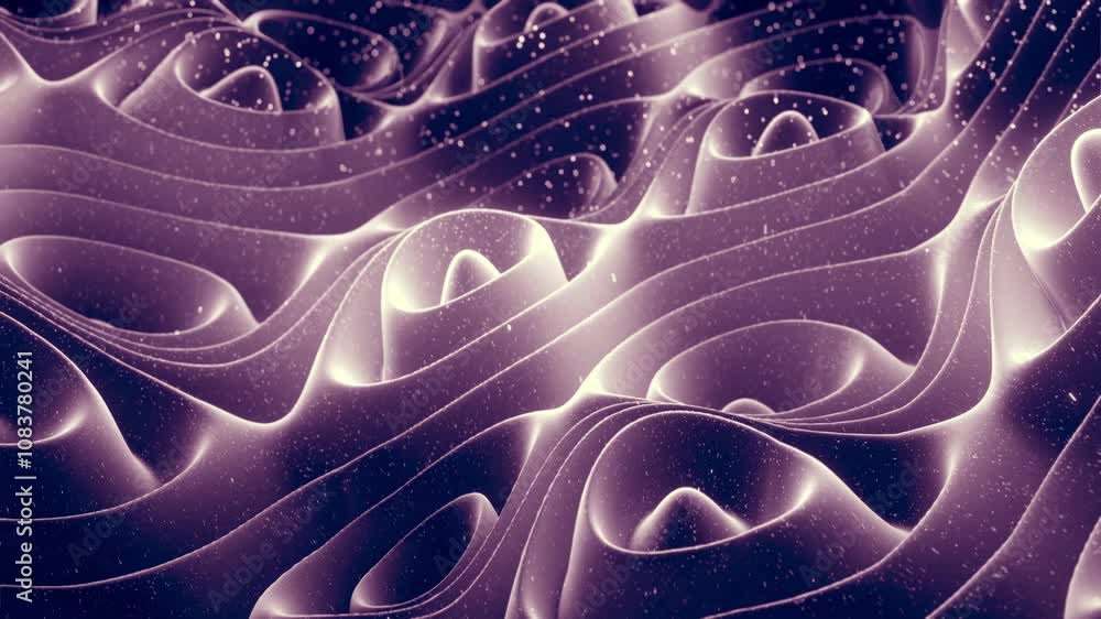 Poster abstract geometric surface like landscape or terrain, extrude or displace 3d noise. loop 4k. abstrac