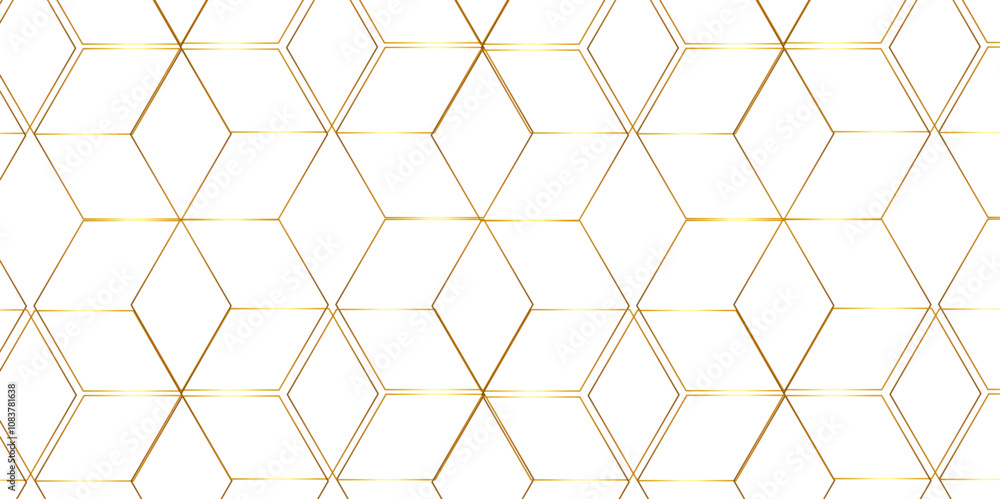 Poster abstract golden linear graphic ornament. arabian stylish seamless pattern on white background. creat