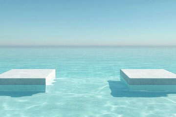Obraz premium An elegant depiction of a swimming pool. Generative AI
