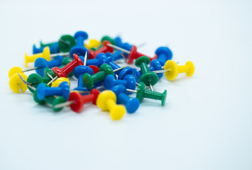 colorful push pins