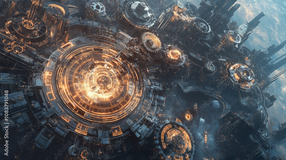 Poster industry 4.0 is about connecting things using smart technology. think of a network of machines and d
