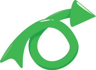 Vibrant green spiral arrow points right, symbolizing progress, growth, and forward movement