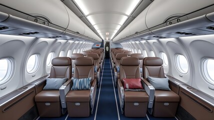 Interior of an airplane