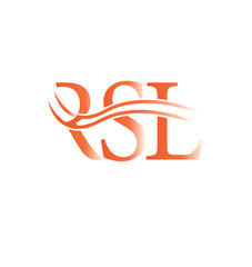RSL Letter Initial Logo Design Template Vector Illustration