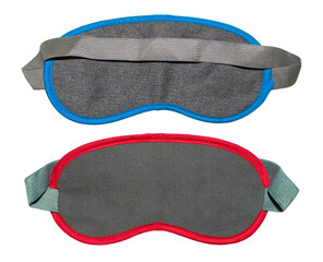 Eye mask for sleeping on a white background.A sleep mask made of fabric.An eye mask used to block...