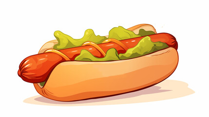 Delicious hot dog illustration picture
