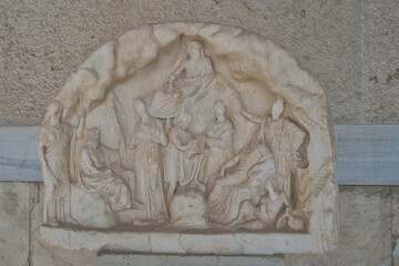 Ancient Roman Statue in the Agora of Athens, Greece..