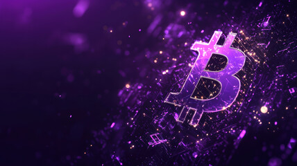 Bitcoin Logo with Bright Sparks and High Resolution